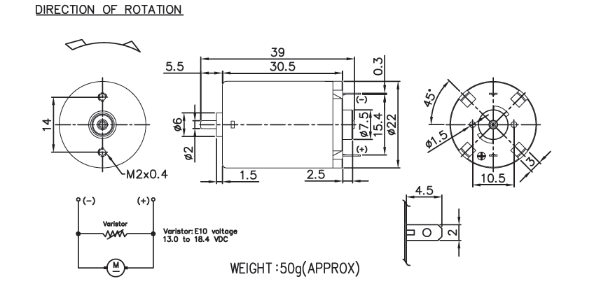 Brush DC Motor Specification