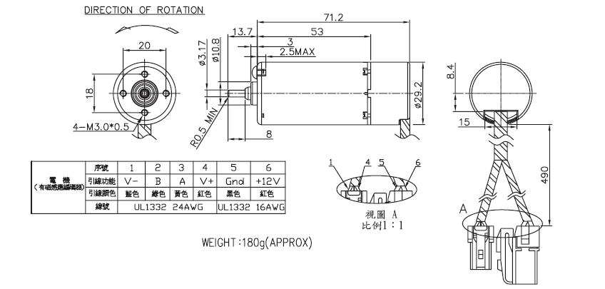 Brush DC Motor Specification