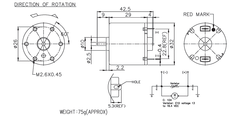 Brush DC Motor Specification