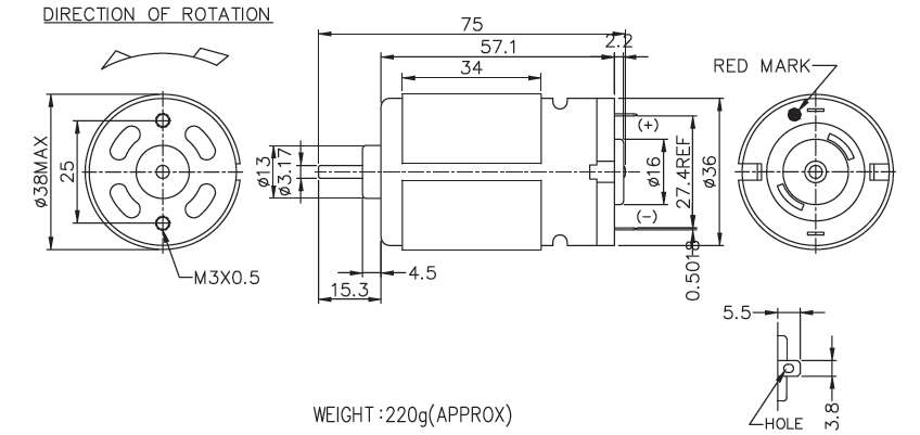 Brush DC Motor Specification