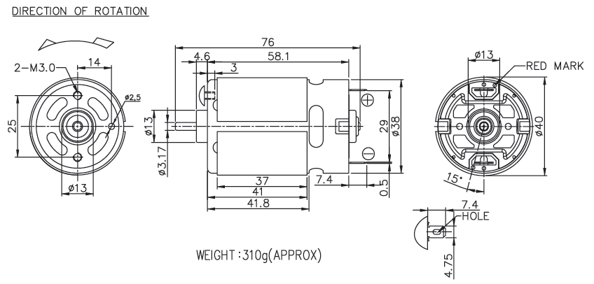 Brush DC Motor Specification