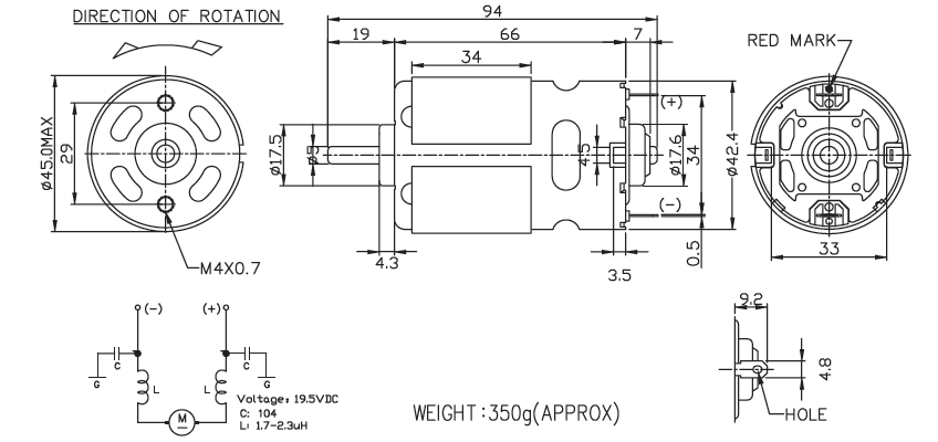 Brush DC Motor Specification