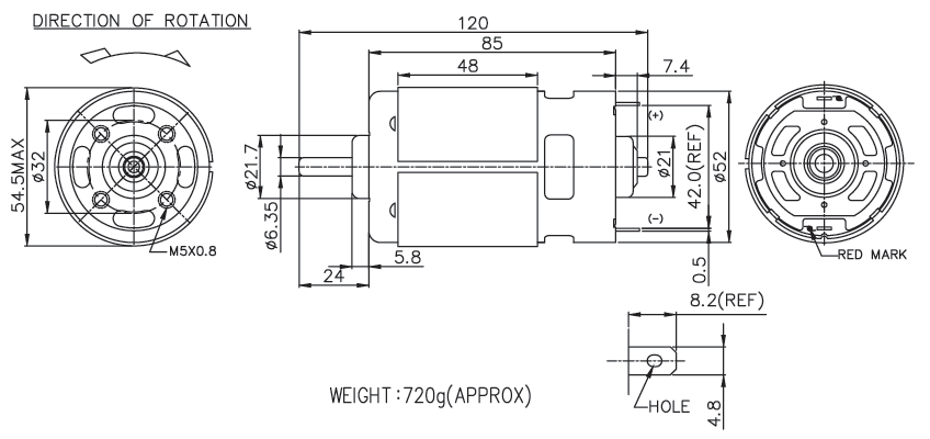 Brush DC Motor Specification