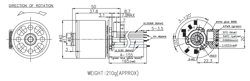 External Rotor BLDC Motor Specification