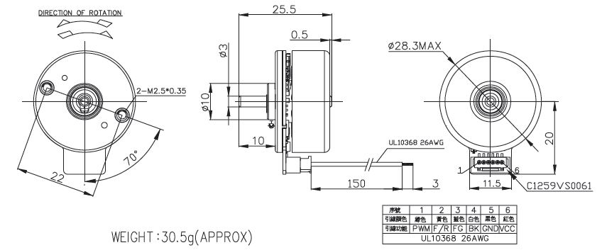 External Rotor BLDC Motor Specification