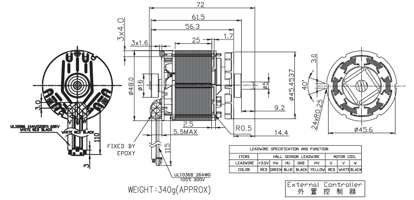 Brushless DC Motor Specification