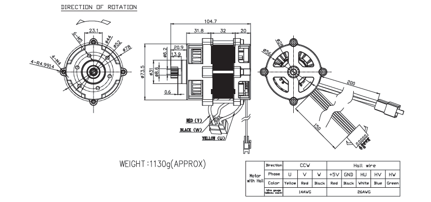 Brushless DC Motor Specification