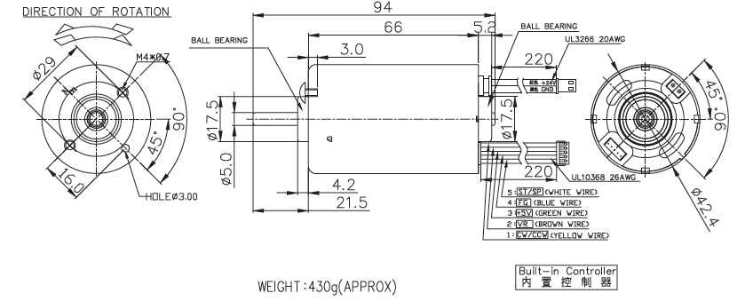 Brushless DC Motor Specification