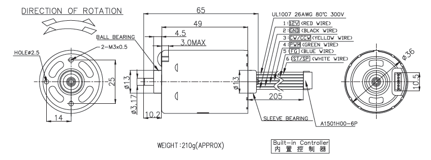 Brushless DC Motor Specification