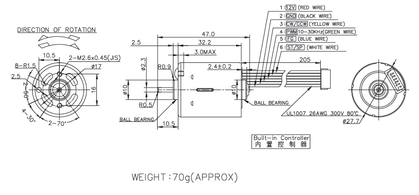 Brushless DC Motor Specification