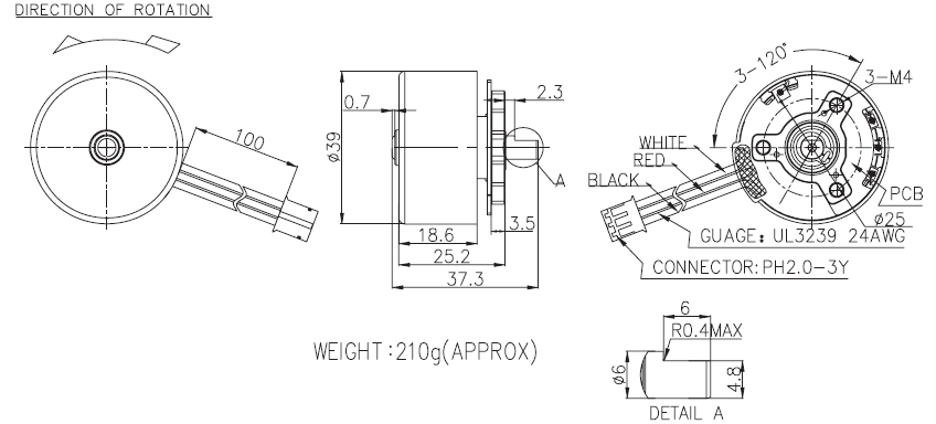 External Rotor BLDC Motor Specification